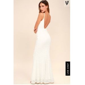 Lulus Ivory Lace Medium NWT Dress